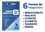 Mag Max 6 Alto Teor De Magnésio 6 Tipos De Magnésio 60 Caps - Imagem 8