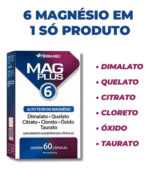 Kit 2 Mag Plus 6 Alto Teor De Magnésio 60 Cápsulas -herbamed - Imagem 2