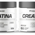 Kit 2 Creatina 100% Pura 300g Monohidratada Herbamed + Força